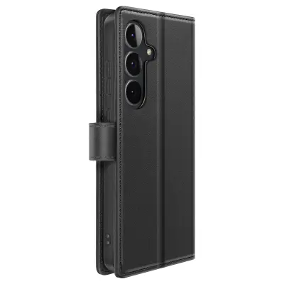 Mayaxess, Etui 2v1 za Galaxy S25 FE z odstranljivo zaščito in video stojalom, Črna