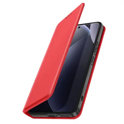 Torbica za Redmi Note 15 Pro 4G Classic s predalom in stojalom, Rdeča