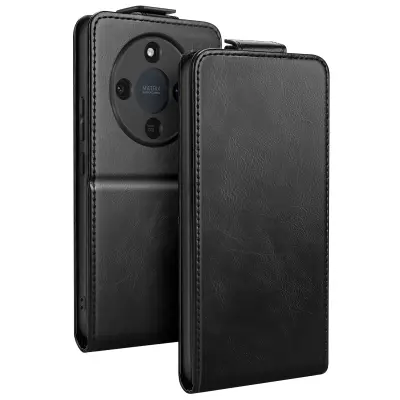 Navpični etui za Honor Magic 8 Lite z držalom za kartice in stojalom, Črna