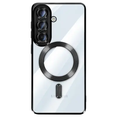 MagSafe ovitek Galaxy A57 s kromiranim robom, Črna