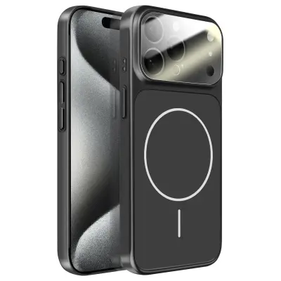 Trd MagSafe ovitek za iPhone 15 Pro Max z zaščito kamere, Črna