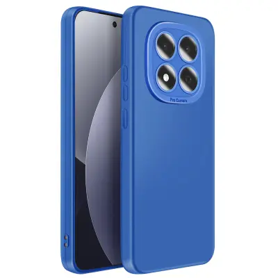 Silikonski ovitek za Redmi Note 15 Pro 4G z robom za kamero, Modra