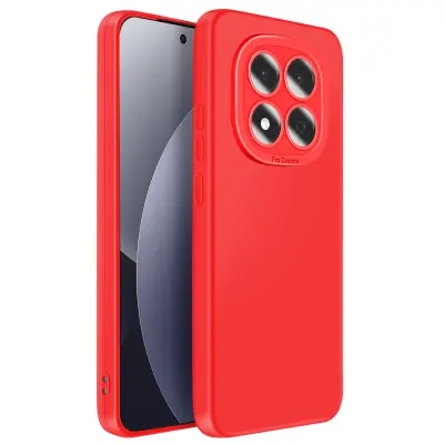 Silikonski ovitek za Redmi Note 15 Pro 4G z robom za kamero, Rdeča