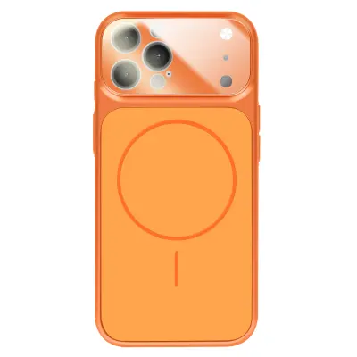 Ovitek za iPhone 12 Pro MagSafe mat steklo AG Glass, Oranžna