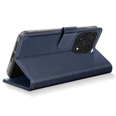 Denarnica za Xiaomi 17 Serija Chesterfield s funkcijo stojala, Nočno modra