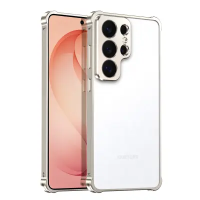 Zaščitni bumper za Galaxy S26 Ultra z minimalističnim dizajnom in obrobo kamere, Siva