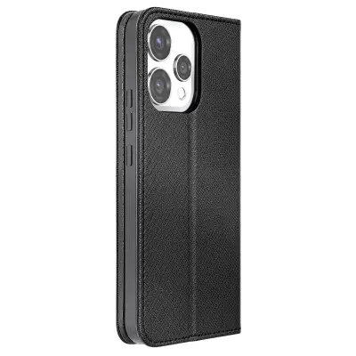 Torbica za Oppo Reno 15 Rebrasta tekstura s funkcijo stojala in imetnikom kartic, Črna