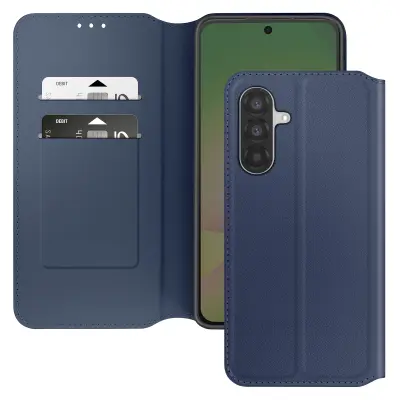 Preklopni etui za Galaxy A37 z držalom za kartice in funkcijo stojala, Nočno modra