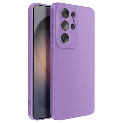 Mehak silikonski ovitek za Galaxy S26 Ultra z ojačanim blokom kamere, Vijolična