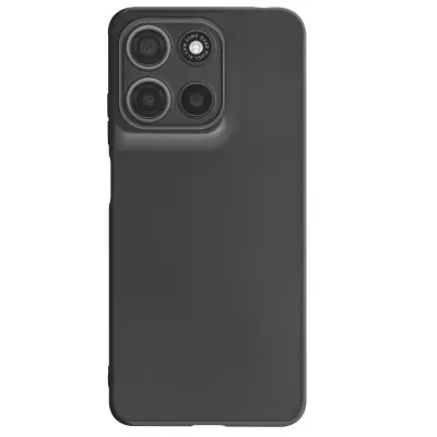 Mayaxess, Mehak oleofobni silikonski ovitek – Moto G17 / Moto G17 Power, Črna
