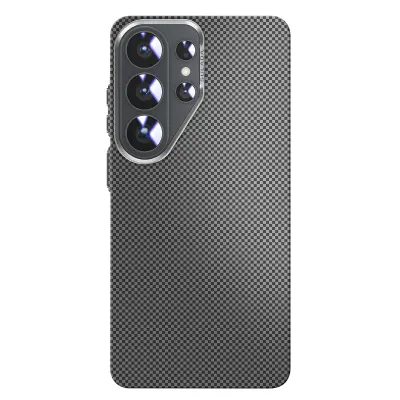 Etui za Galaxy S26 Ultra videz aramida združljiv Qi2 / MagSafe / PixelSnap, Črna