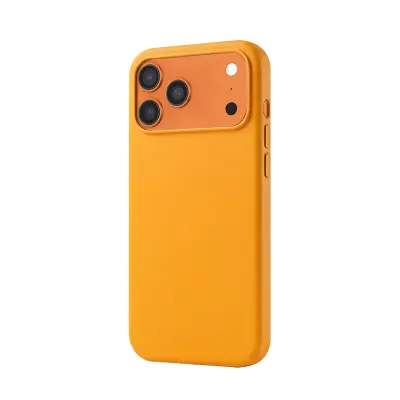 MW, Silikonski MagSafe ovitek za iPhone 17 Pro Max z zaščito kamere, Oranžna