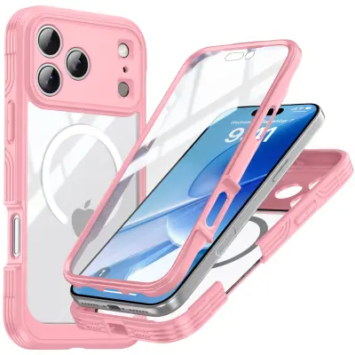 Roza 9H kaljeno steklo, odporno na udarce, združljivo z iPhone 17 Pro Max