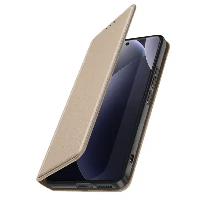 Torbica za Redmi Note 15 Pro 4G Classic s predalom in stojalom, Zlata