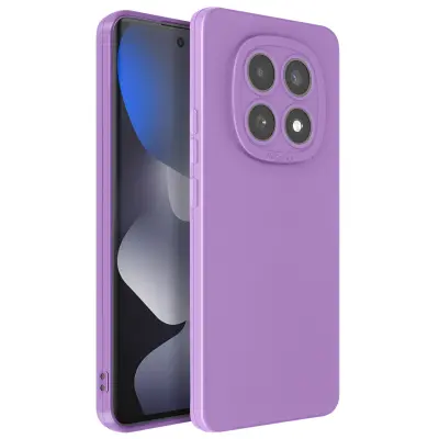 Mehak silikonski ovitek za Redmi Note 15 z ojačanim blokom kamere, Vijolična