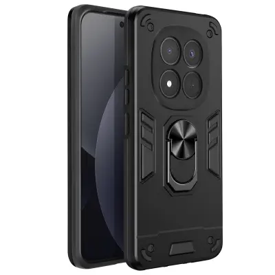 Ovitek za Redmi Note 15 Pro Plus z magnetnim obročem, Črna