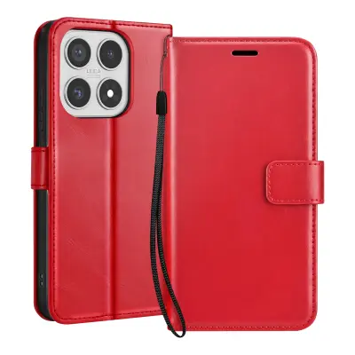 Mayaxess, Denarnica etui Xiaomi 17 z zapestnim trakom in oporo, Rdeča