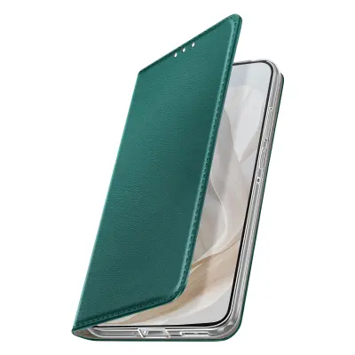 Preklopna Torbica za Motorola Edge 70 s Prostorom za Kartico in Stojalom, Zelena