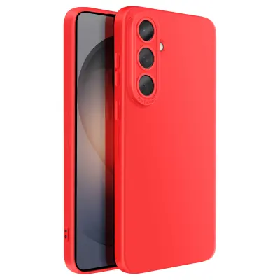 Mehak silikonski ovitek za Galaxy S26 Plus z ojačanim blokom kamere, Rdeča