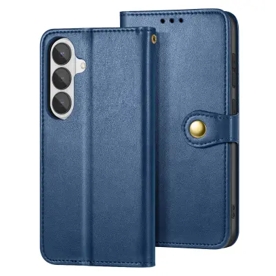 Etui denarnica za Galaxy S26 z magnetnim gumbom in naramnico, Nočno modra