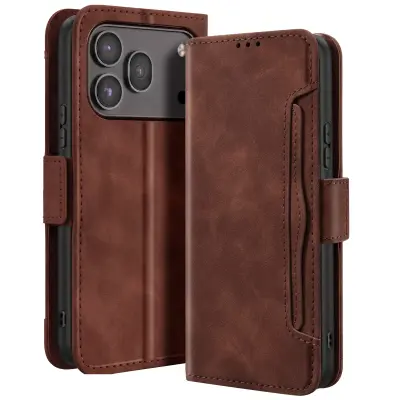 Folio Etui za Honor 600 / 600 Pro, Vintage Dizajn s Funkcijo Stojala za Video, Rjava