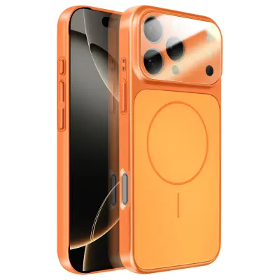 Trd MagSafe ovitek za iPhone 16 Pro Max z zaščito kamere, Oranžna