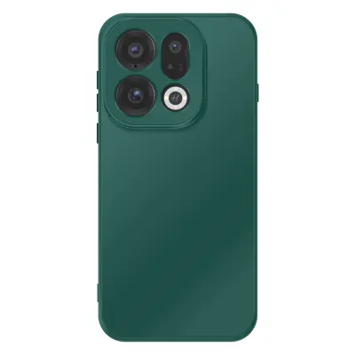 Ovitek za Oppo Find X9 iz Mehkega Silikona z Dvignjenim Robom Kamere, Borovo zelena