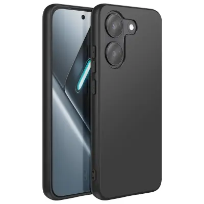 Ovitki za Xiaomi Poco X8 Pro Mat Zaključek iz Mehkega Silikona, Črna