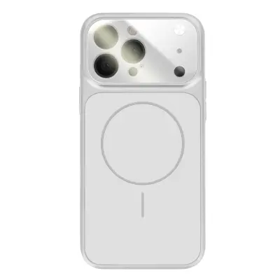 Ovitek za iPhone 13 Pro MagSafe mat steklo AG Glass, Srebrna