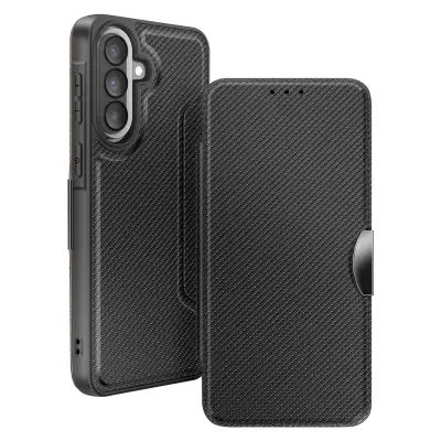 Etui Galaxy A57 Sensitive iz tkanine z oporo, Črna