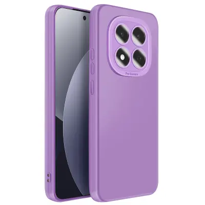 Silikonski ovitek za Redmi Note 15 Pro 4G z robom za kamero, Vijolična