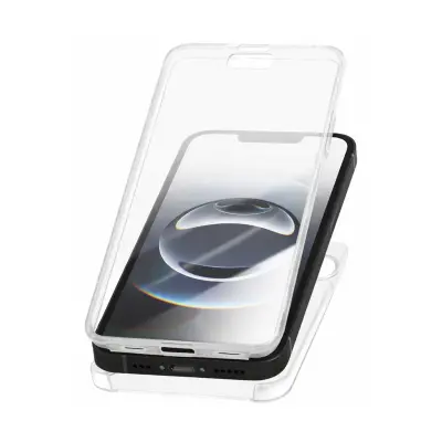 Popolna 360° silikonska zaščita za iPhone 17e, Prozorna