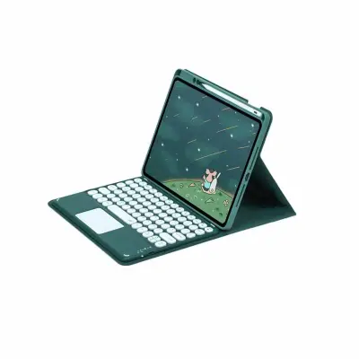 Temno zelena magnetna etui s tipkovnico Bluetooth za iPad Air 4/Air 5