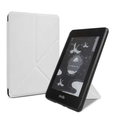 Bela Zložljiva Zaščitna Torbica Združljiva s Kindle 2024 & KPW4