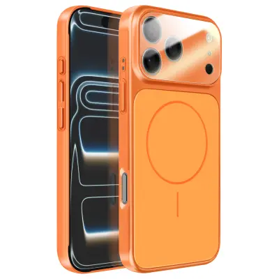 Trd MagSafe ovitek za iPhone 17 Pro Max z zaščito kamere, Oranžna