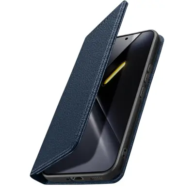 Denarnica za Poco X8 Pro Max Tekstura liči z blokiranjem RFID, Nočno modra