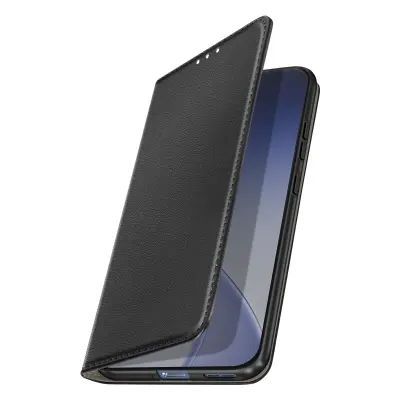 Folio etui za Oppo Reno 15 Pro z držalom za kartice in funkcijo video stojala, Črna