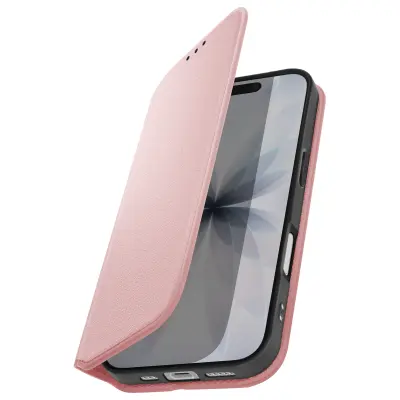 Folio etui za iPhone 17 z držalom za kartice in funkcijo stojala, Roza