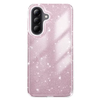 Ovitek za Galaxy A57 Glitter Edition z dvignjenim okvirjem kamere, Roza