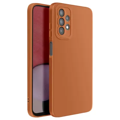 Silikonski ovitek za Galaxy A13 / A04s z zaščito kamere, Rjava