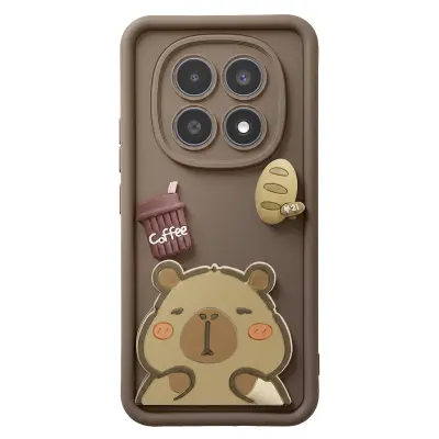 Ovitak za Redmi Note 15 Pro 5G s 3D motivi Capybara, Rjava