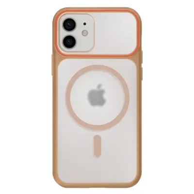 Ovitek za iPhone 12 / 12 Pro MagSafe, dvomaterialni, trd hrbet, Rjava