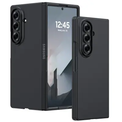 Združljiv s Samsung Galaxy Z Fold6 Črn PC Ovitek - Popolna Zaščita