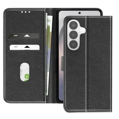 Chesterfield preklopna torbica za Galaxy S26 Plus s stojalom, Črna