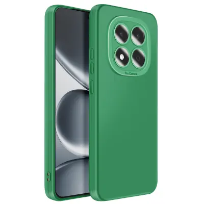 Silikonski ovitek za Redmi Note 15 Pro 5G z robom za kamero, Zelena