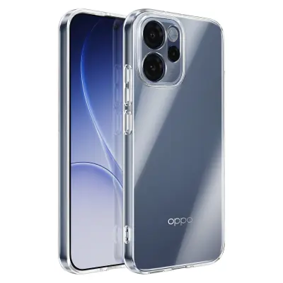 Torbica za Oppo Reno 15F / 15 FS iz silikona z dvignjeno zaščito kamere, Prozorna