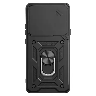 Etui za Motorola Signature s Prstanastim Stojalom in Pokrovčkom Kamere, Črna