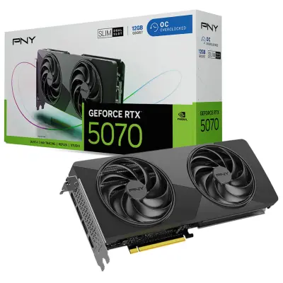 Grafična kartica nVidia RTX5070 PNY Slim OC - 12GB GDDR7 (VCG507012DFSXPB1-O)