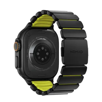 Nomad, Ojačan športni pašček za Watch 49mm z magnetno zaponko, Črna / Zelena