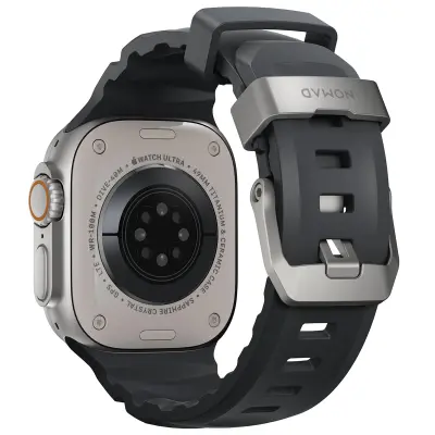 Nomad, Vodoodporen športni pašček 49mm za Apple Watch model Rocky Point, Srebrna